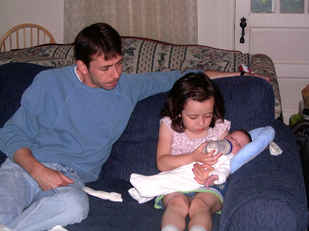 Jamie and his daughter, Cassandra with Aiden
