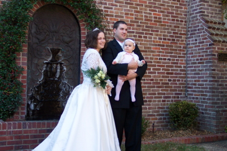 Jason, Staci & Mia on Wedding Day
