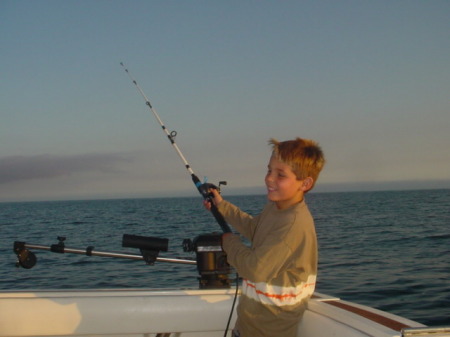 James fishing