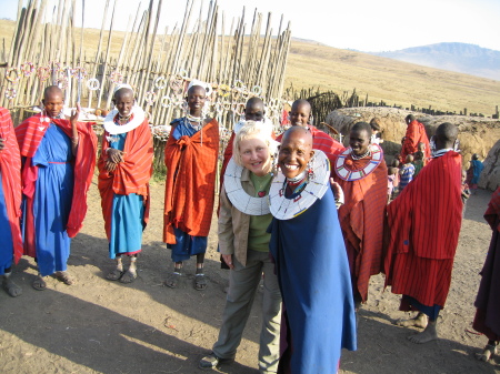 Donna with Massai Lady in Tanzania East Africa