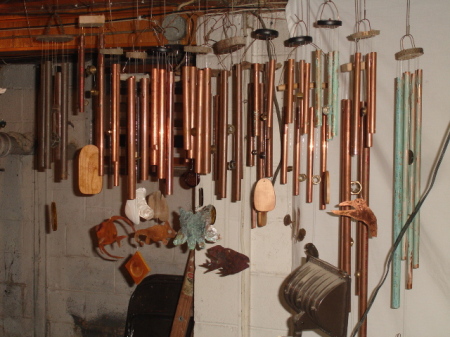 windchimes handcrafted copper & brass