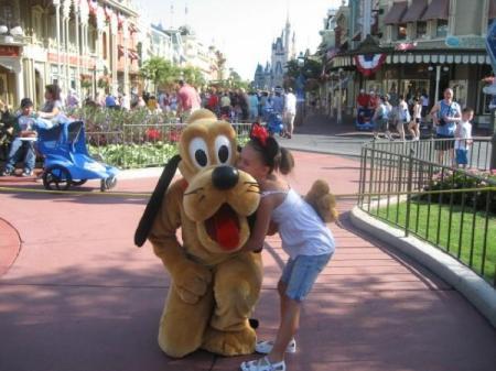 Tickling Pluto.  He started it.  LOL!!!