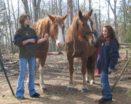 Victoria and Evette at the Lund farm