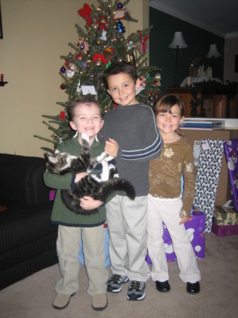 Christmas 06 with the new kitten