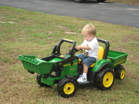 Our grandson Kristopher at Christmas 2006