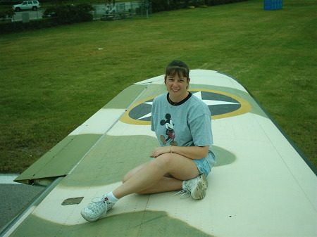 On the wing of a B-25