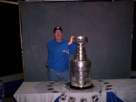 Holding the Stanley Cup