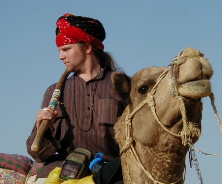 With camel