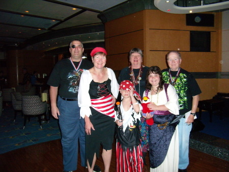Disney Carribean cruise with my family, mom and dad