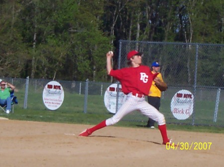 Stevie Pitching for PG High School