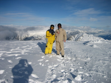 me & my friend shane in whistler heli-boarding