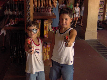 My boys Joseph and Sean being silly at Disney