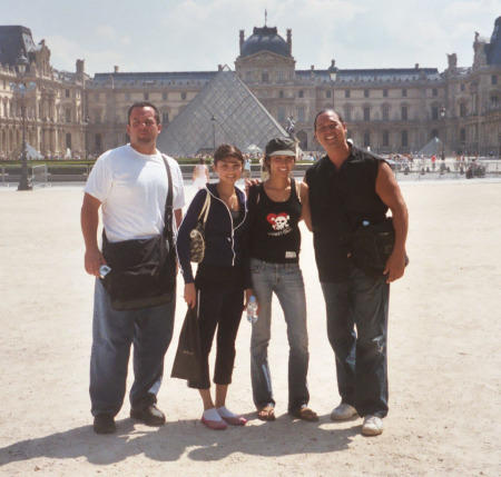 Friends at the Louvre . . . (me in the white T-shirt)