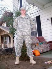 My baby, Drew, the military man