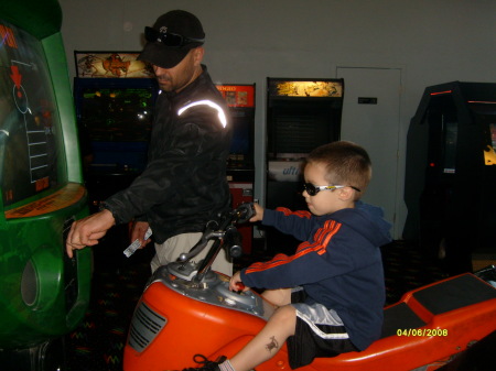 Dan and Dylan at Scandia Apr 2008