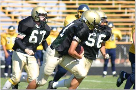 My son David running first touch down.