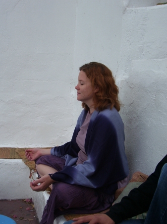 meditating at a tea/shisha bar outside a mosque in Sidi bou Said, Tunisia