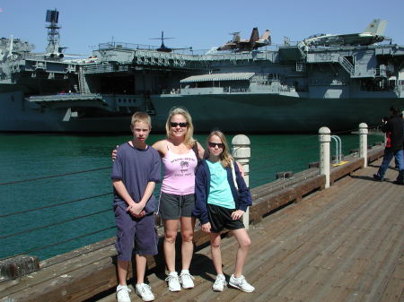 me & my kids at Seaport Village, CA