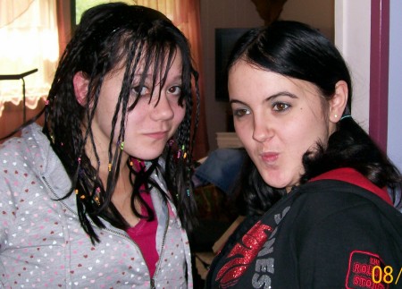 Ashley (13) and her friend Brittney (14)