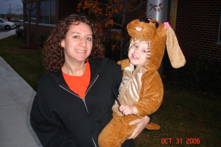 My wife Vanessa and my daughter Brylee at Halloween