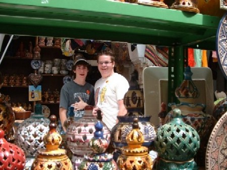 PJ & Chris in Tunisia, 2006