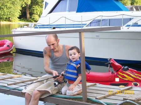 granson fishing with dad