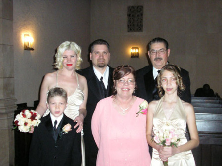 my family and I at my lil' sister's wedding