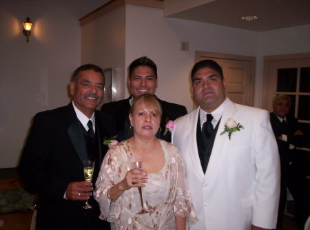 My family and I at my brothers wedding