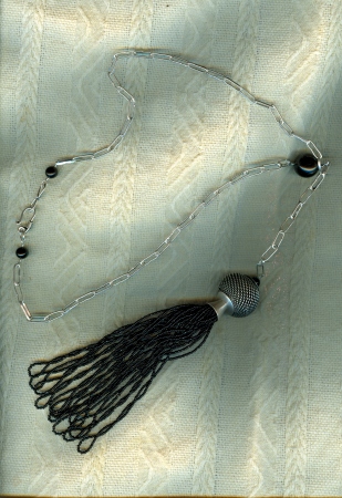 Onyx and Silver w/Black Tassle