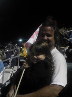 Madison and Papa at Monster truck race