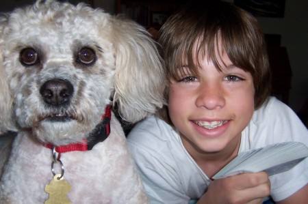 Kevin at 11 and our dog