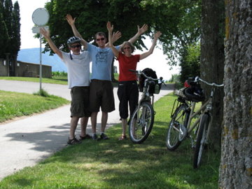 Biking with our son in Switzerland