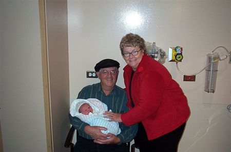My husband & I with our last great grandchild