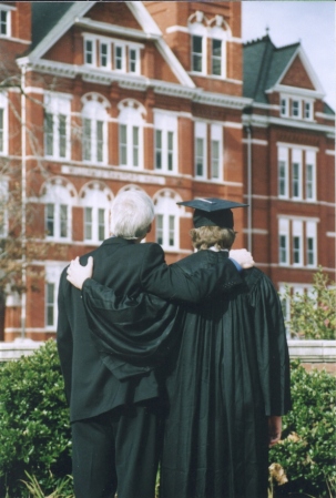 with my son Rob at for his graduation at Auburn