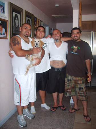 Jose Jr.(25), Pablo(19), Dad and Hector (23)