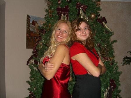 Holly and Sarah Christmas 2006