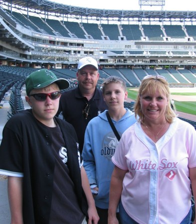 Dee, Eric and 2 youngest sons - White Sox game 5/27/07