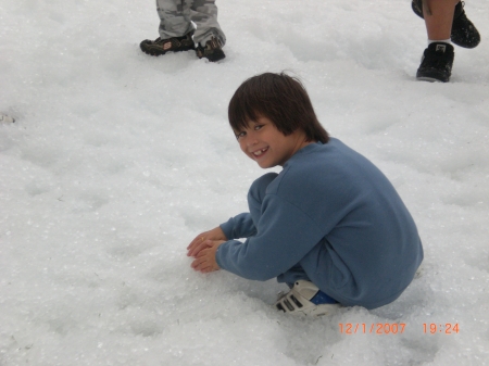 Snow day in Arizona, My son Everett