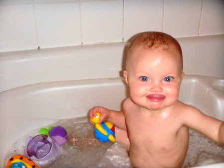 Addison is giving the raspberries!