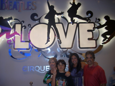 Family in Vegas at Cirque du Sole "Love"