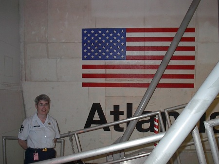 Me next to Space Shuttle Atlantis (Mar 2003)