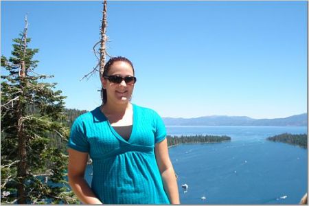 Nichole with view of Lake Tahoe