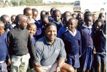 Last Visit to Africa,  Me with School Children in Kenya