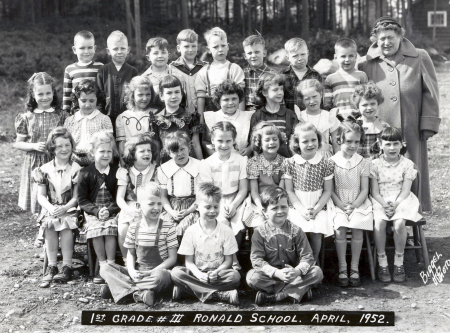 April, 1952 - 1st Grade at Ronald Elementary