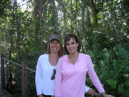 Kathy and Carrie in the rainforest