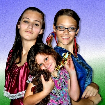 All 3 of my girls together - This one has my baby - Victoria