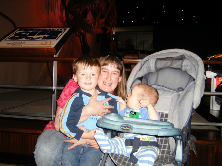 This is Andrew, Michelle, and Casey at the Sue dinosaur exhibit in April 2007