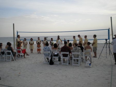 Daughter's Wedding on the Beach Scott Singing 