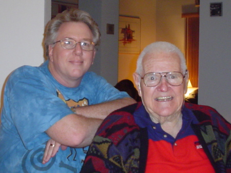 Justin with his father-in-law - Christmas 2004