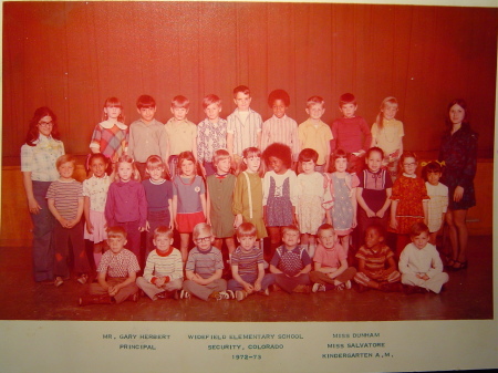 Widefield Elementary Miss Dunham Kindergarten AM Class 1972-1973